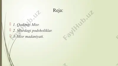 qadimgi misr — PPTX