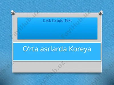 o’rta asrlarda koreya — PPTX