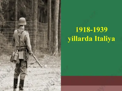 1918-1939 yillarda italiya — PPTX