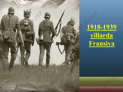 1918-1939 yillarda fransiya — PPTX
