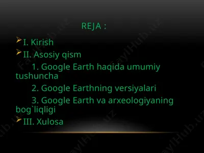 arxeologiyada google earth — PPTX