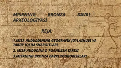 misrning bronza davri arxeologiyasi — PPTX