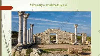 vizantiya sivilizatsiyasi — PPTX