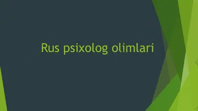 rus psixolog olimlari — PPTX