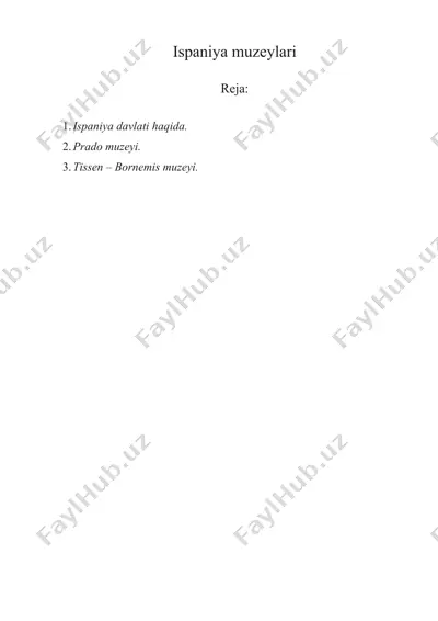 ispaniya muzeylari — DOCX