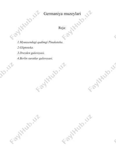 germaniya muzeylari — DOCX