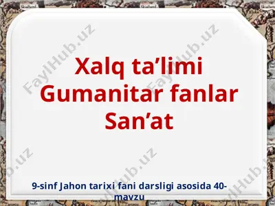 xalq ta’limi gumanitar fanlar san’at 9 - sinf — ZIP