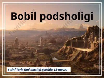 bobil podsholigi. 6- sinf — PPTX