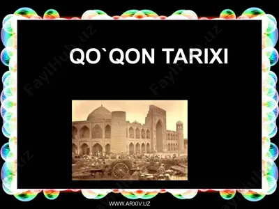 qo`qon tarixi — PPTX