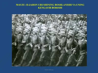 ii-jahon urushining boshlanishi va uning kengayib borishi — PPTX