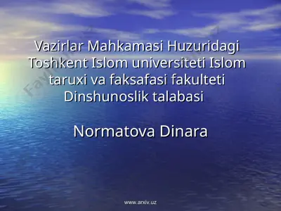 pravoslaviya yo`nalishi — PPT