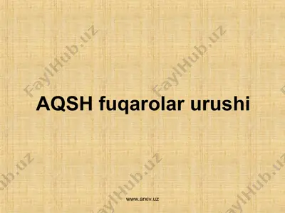 aqsh fuqarolar urushi — PPT