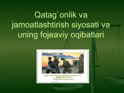 qatag'onlik va jamoatlashtirish siyosati va uning fojeaviy oqibatlari — PPT