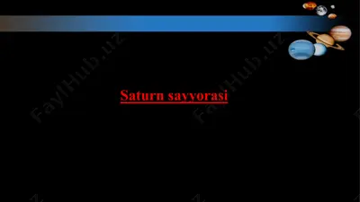 saturn sayyorasi — PPT