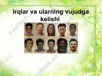 irqlar va ularning vujudga kelishi — PPT