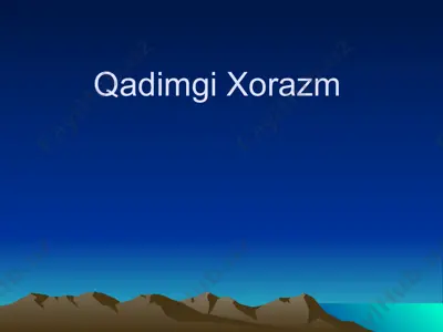 qadimgi xorazm — PPTX