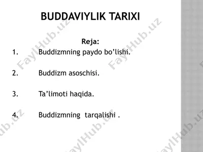 buddaviylik tarixi — PPTX
