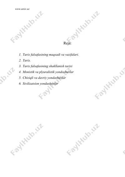 tarix falsafasi tushunchasi — DOC