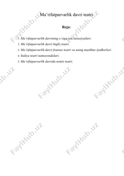 ma’rifatparvarlik davri teatri — DOCX