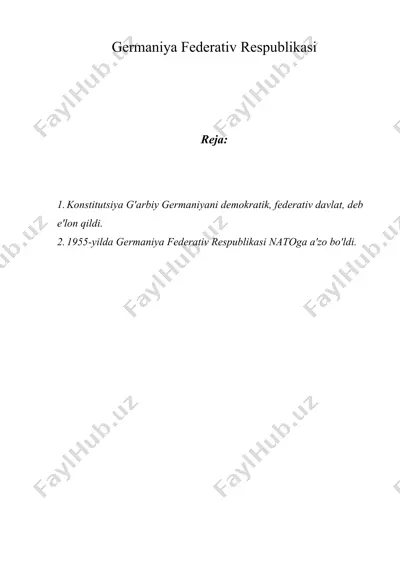 germaniya federativ respublikasi — DOC