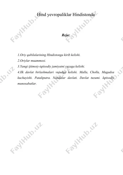 hind yevropaliklar hindistonda — DOC