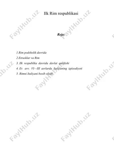 ilk rim respublikasi — DOC