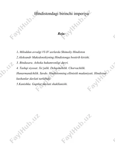 hindistondagi birinchi imperiya — DOC