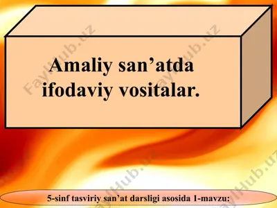 amaliy san’atda ifodaviy vositalar 5 - sinf — PPT