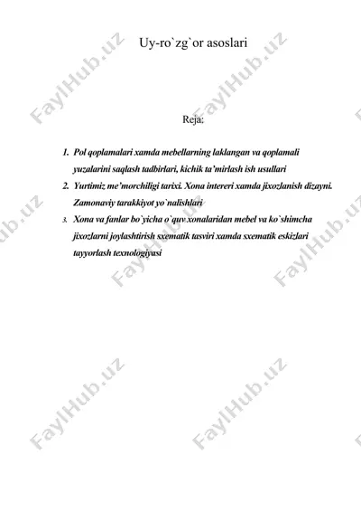 uy-ro`zg`or asoslari — DOC