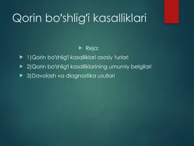 qorin bo’shlig’i kasalliklari — PPTX