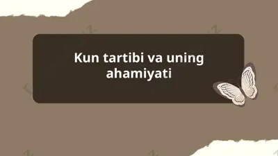 kun tartibi va uning ahamiyati — PPTX