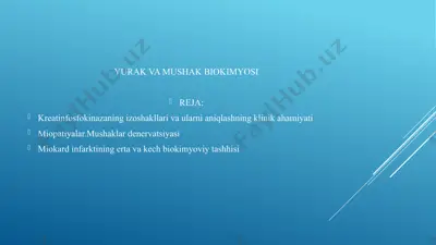 yurak va mushak biokimyosi — PPTX