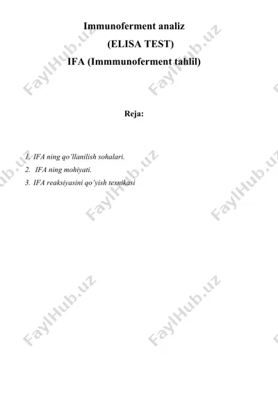 immunoferment analiz — DOCX