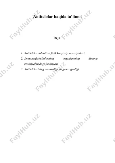 antitelolar haqida ta’limot — DOCX