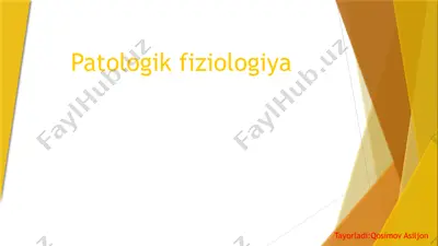 patologik fiziologiya — PPTX