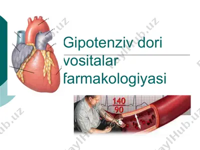 gipotenziv dori vositalar farmakologiyasi — PPTX