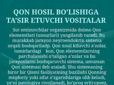 qon hosil bo’lishiga ta’sir etuvchi vositalar — PPTX