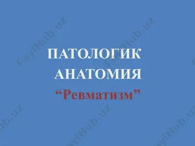 ревматизм — PPTX