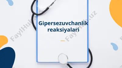 gipersezuvchanlik reaksiyalari — PPTX