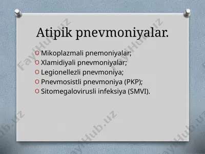 atipik pnevmoniyalar — PPTX