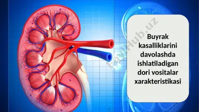 buyrak kasalliklarini davolashda ishlatiladigan dori vositalar xarakteristikasi — PPTX