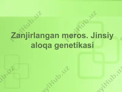 zanjirlangan meros. jinsiy aloqa genetikasi — PPTX
