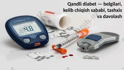 qandli diabet — belgilari, kelib chiqish sababi, tashxis va davolash — PPTX