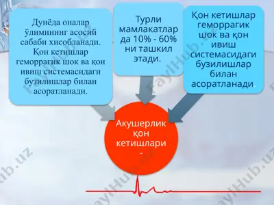 ҳомиладорлик кечки муддатларида вагинал қон кетиш — PPTX