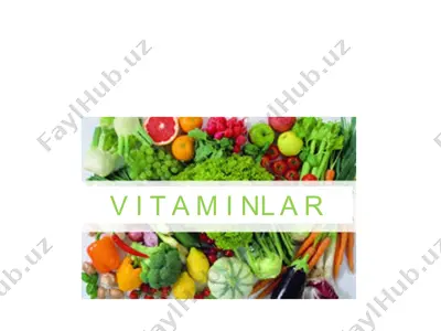 vitaminlar 2 — PPTX