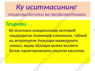 ку иситмасининг эпидемиологияси ва профилактикаси — PPTX