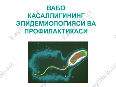 вабо касаллигининг эпидемиологияси ва профилактикаси — PPTX