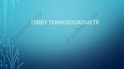 tibbiy termogigrometr — PPTX