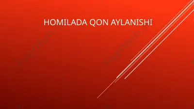 homilada qon aylanishi — PPTX