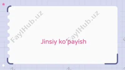 jinsiy ko‘payish — PPTX